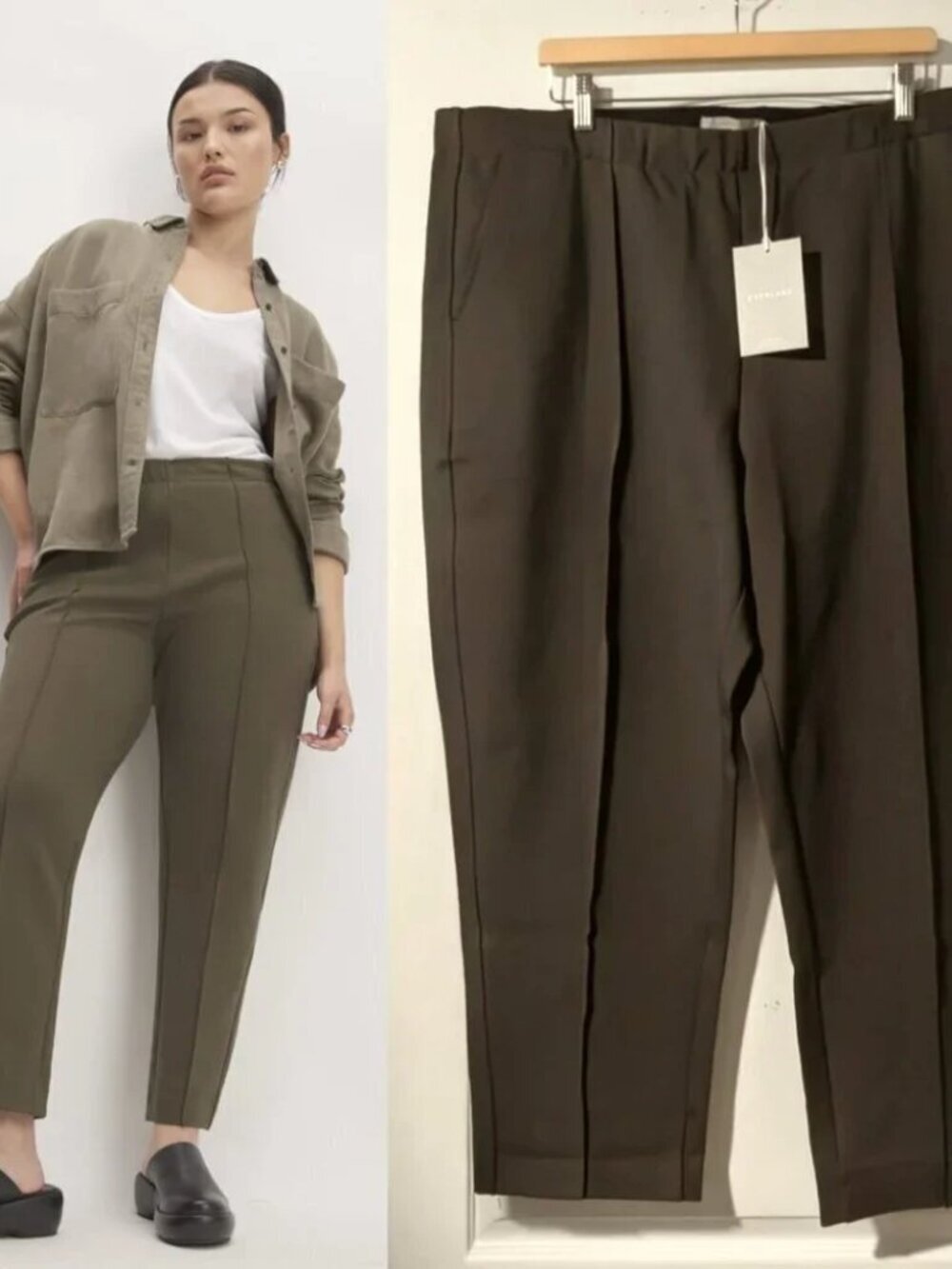 Everlane | The Dream Pant In Dark Forest Green